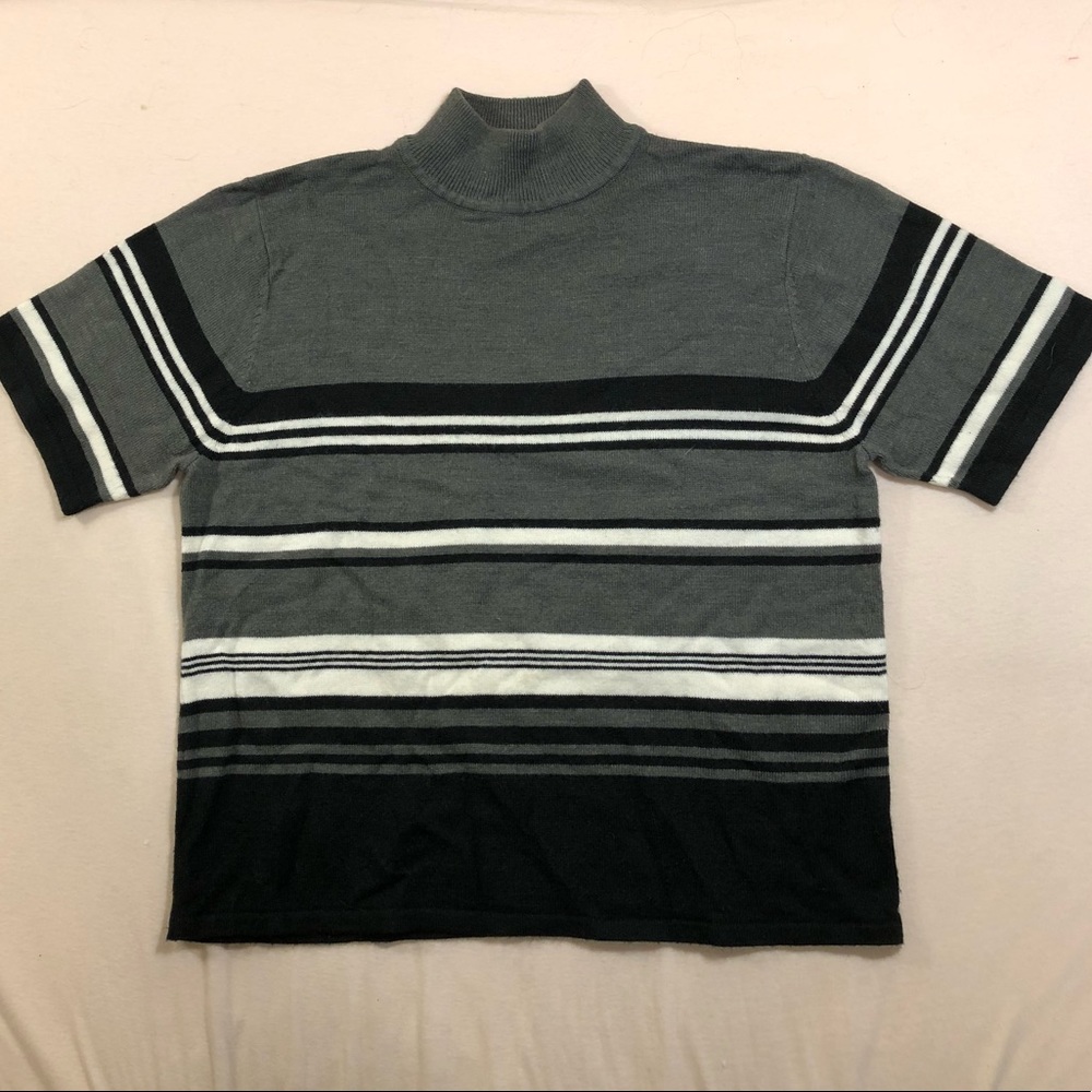 Vintage black and grey turtleneck tee
